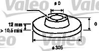 Disc frana RENAULT MASTER II caroserie (FD) (1998 - 2010) VALEO 186740 piesa NOUA