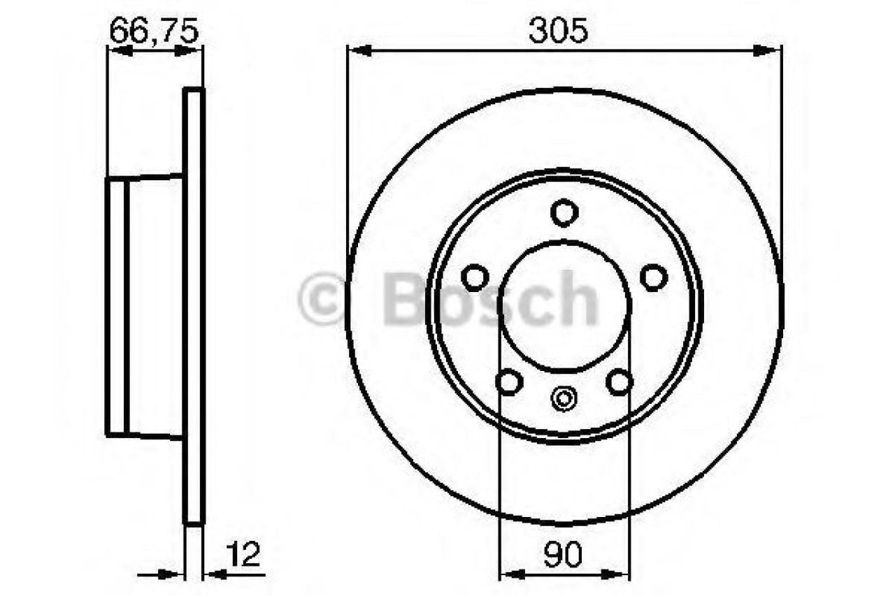 Disc frana RENAULT MASTER II caroserie (FD) (1998 - 2010) BOSCH 0 986 478 970 piesa NOUA