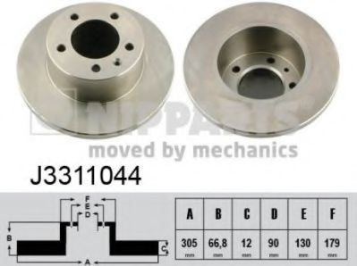 Disc frana RENAULT MASTER II platou / sasiu (ED/HD/UD) (1998 - 2010) NIPPARTS J3311044 piesa NOUA