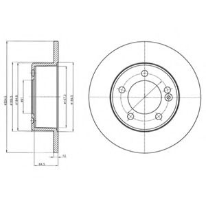 Disc frana RENAULT MASTER III caroserie (FV) (2010 - 2016) DELPHI BG4321 piesa NOUA