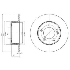 Disc frana RENAULT MASTER III caroserie (FV) (2010 - 2016) DELPHI BG4321 piesa NOUA