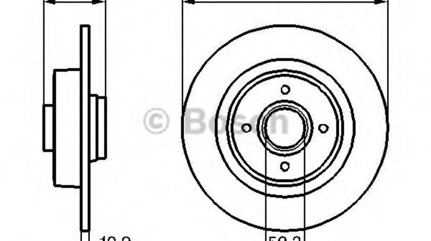 Disc frana RENAULT MEGANE I Break (KA0/1) (1999 - 2003) BOSCH 0 986 479 108 piesa NOUA