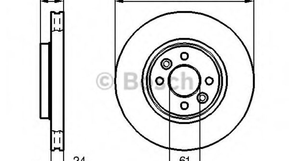 Disc frana RENAULT MEGANE I Break (KA0/1) (1999 - 2003) BOSCH 0 986 478 590 piesa NOUA