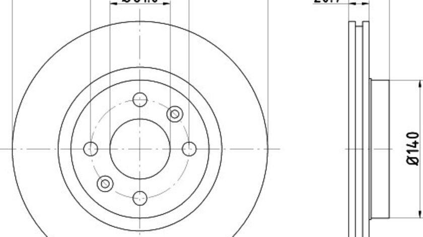 Disc frana RENAULT MEGANE I Scenic (JA0/1) (1996 - 2001) KRIEGER 0950004296 piesa NOUA