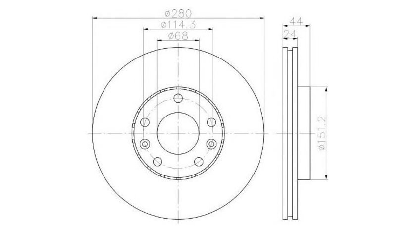 Disc frana Renault MEGANE III Grandtour (KZ0/1) 2008-2016 #2 0986479553