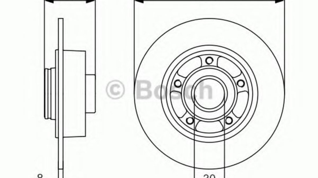 Disc frana RENAULT MEGANE III Grandtour (KZ0/1) (2008 - 2016) BOSCH 0 986 479 761 piesa NOUA