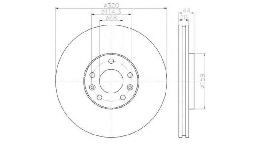 Disc frana Renault MEGANE III Grandtour (KZ0/1) 2008-2016 #2 0986479552