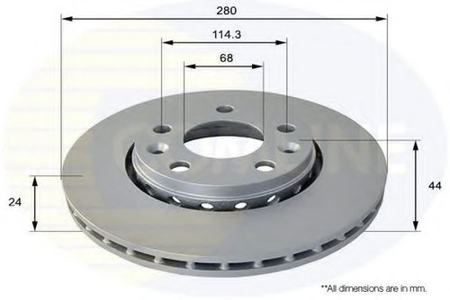 Disc frana RENAULT MEGANE III Grandtour (KZ0/1) (2008 - 2016) COMLINE ADC1585V piesa NOUA