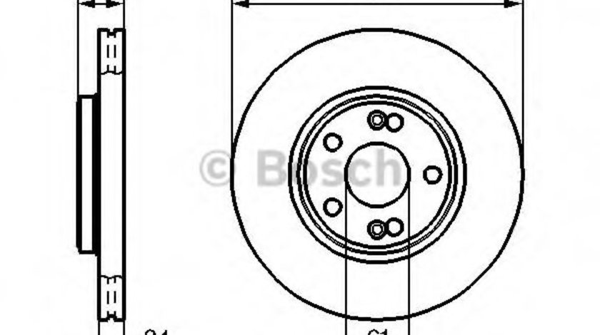 Disc frana RENAULT SCENIC I (JA0/1) (1999 - 2003) BOSCH 0 986 478 734 piesa NOUA