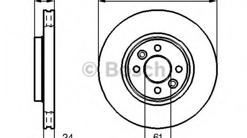 Disc frana RENAULT SCENIC I (JA0/1) (1999 - 2003) BOSCH 0 986 478 590 piesa NOUA