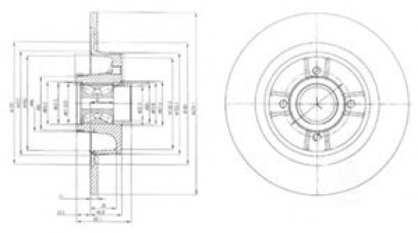 Disc frana RENAULT SCENIC I (JA0/1) (1999 - 2003) DELPHI BG9029RS piesa NOUA