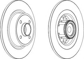 Disc frana RENAULT SCENIC I (JA0/1) (1999 - 2003) FERODO DDF1641-1 piesa NOUA