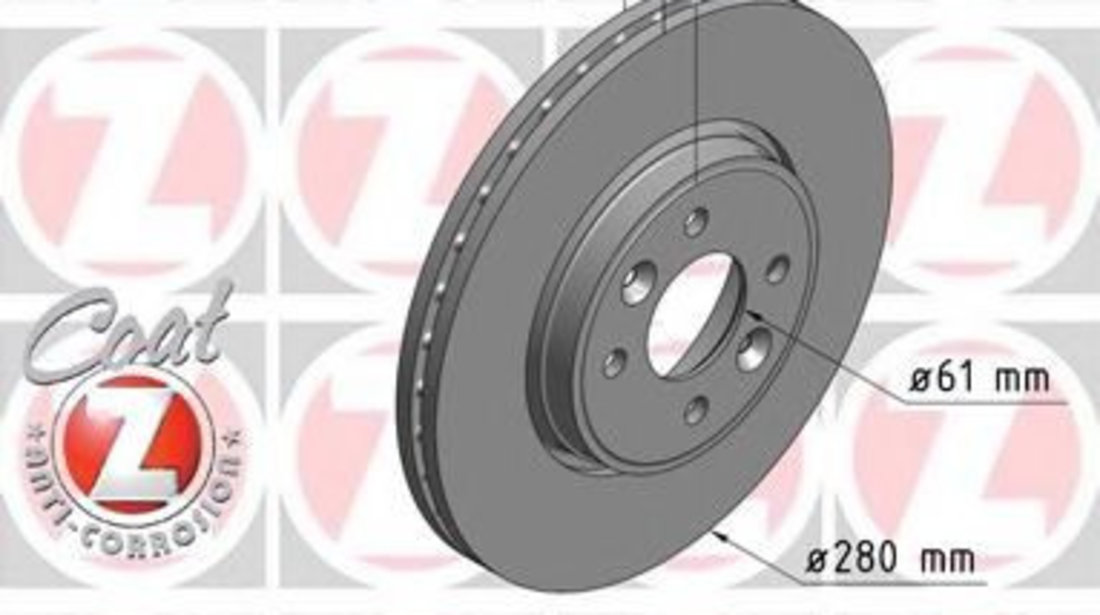 Disc frana RENAULT SCENIC II (JM0/1) (2003 - 2009) ZIMMERMANN 470.2412.20 piesa NOUA