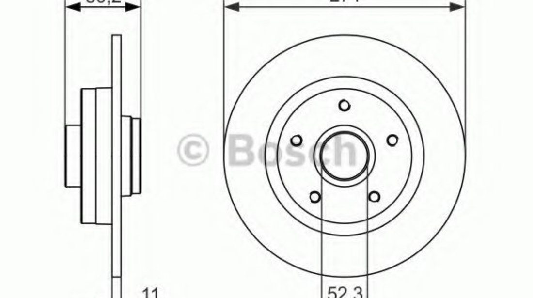 Disc frana RENAULT SCENIC III (JZ0/1) (2009 - 2016) BOSCH 0 986 479 682 piesa NOUA