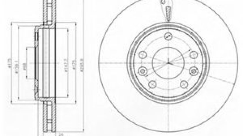 Disc frana RENAULT SCENIC III (JZ0/1) (2009 - 2016) DELPHI BG4264 piesa NOUA