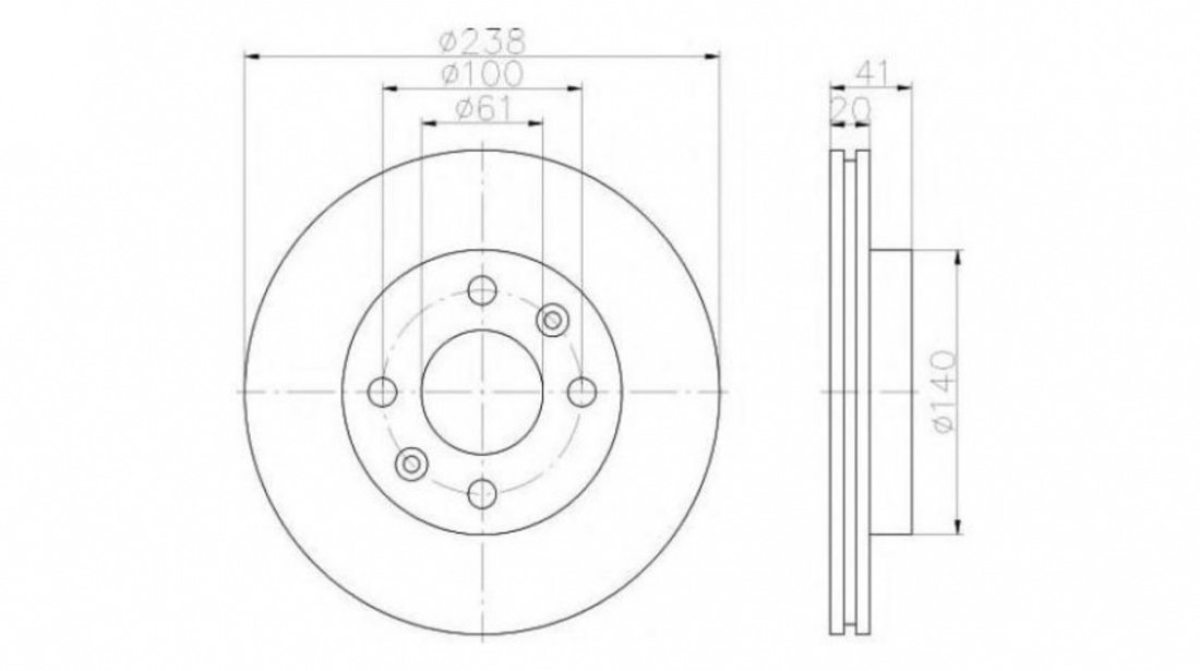 Disc frana Renault SUPER 5 (B/C40_) 1984-1996 #2 09314810