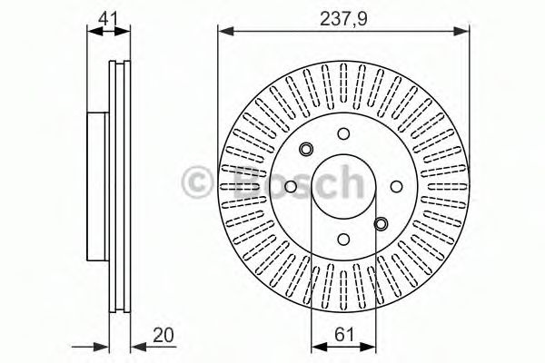 Disc frana RENAULT SYMBOL II (LU1/2) (2008 - 2013) BOSCH 0 986 479 850 piesa NOUA