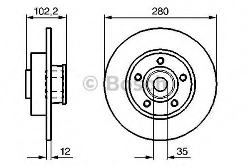 Disc frana RENAULT TRAFIC II bus (JL) (2001 - 2014) BOSCH 0 986 479 271 piesa NOUA