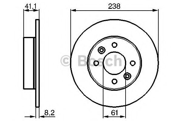 Disc frana RENAULT TWINGO I (C06) (1993 - 2012) BOSCH 0 986 478 273 piesa NOUA