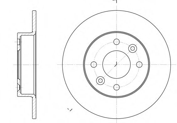 Disc frana RENAULT TWINGO I (C06) (1993 - 2012) REMSA 6066.00 piesa NOUA