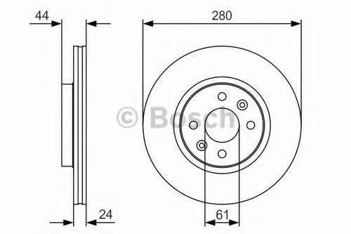 Disc frana RENAULT TWINGO II (CN0) (2007 - 2014) BOSCH 0 986 479 R67 piesa NOUA