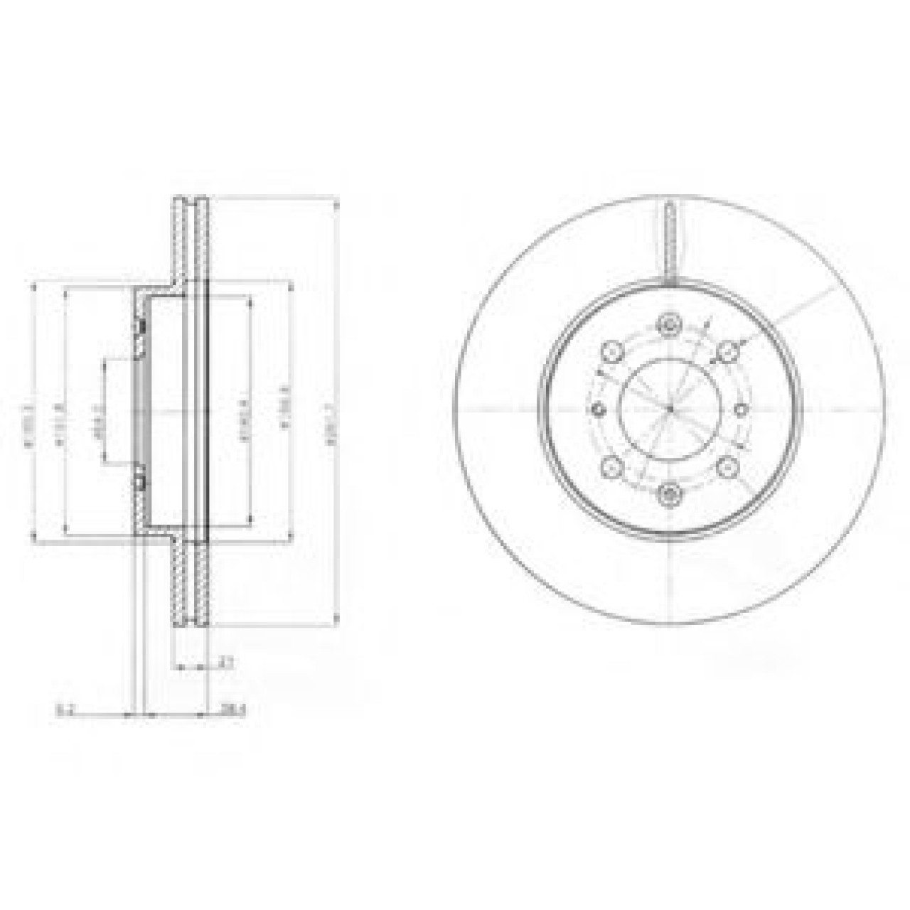 Disc frana ROVER 25 (RF) (1999 - 2005) DELPHI BG2759 piesa NOUA