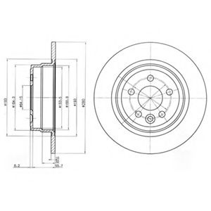 Disc frana ROVER 75 (RJ) (1999 - 2005) DELPHI BG3550 piesa NOUA