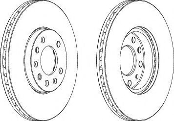 Disc frana SAAB 9-3 Cabriolet (YS3D) (1998 - 2003) FERODO DDF810 piesa NOUA