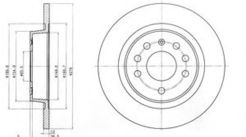 Disc frana SAAB 9-3 Cabriolet (YS3D) (1998 - 2003) DELPHI BG3731C piesa NOUA