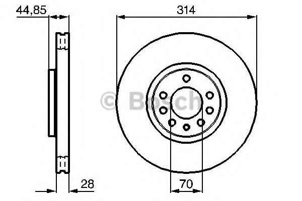 Disc frana SAAB 9-3 (YS3F) (2002 - 2016) BOSCH 0 986 479 143 piesa NOUA