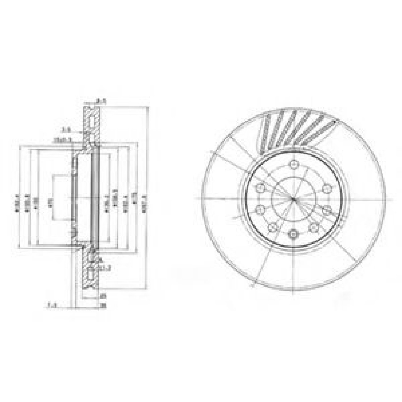 Disc frana SAAB 9-3 (YS3F) (2002 - 2016) DELPHI BG3142 piesa NOUA