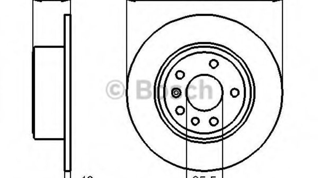 Disc frana SAAB 9-5 (YS3E) (1997 - 2009) BOSCH 0 986 478 436 piesa NOUA