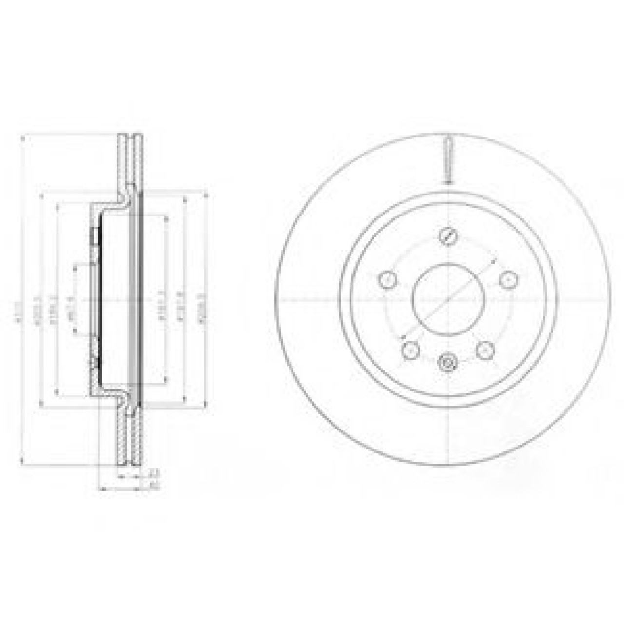 Disc frana SAAB 9-5 (YS3G) (2010 - 2012) DELPHI BG4190 piesa NOUA