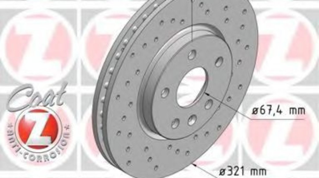 Disc frana SAAB 9-5 (YS3G) (2010 - 2012) ZIMMERMANN 430.2615.52 piesa NOUA