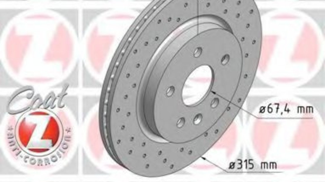 Disc frana SAAB 9-5 (YS3G) (2010 - 2012) ZIMMERMANN 430.2618.52 piesa NOUA