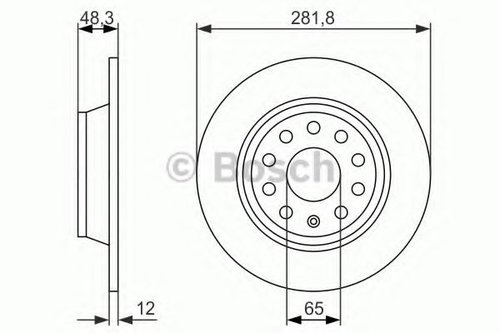 Disc frana SEAT ALHAMBRA (710, 711) (2010 - 2016) BOSCH 0 986 479 B93 piesa NOUA