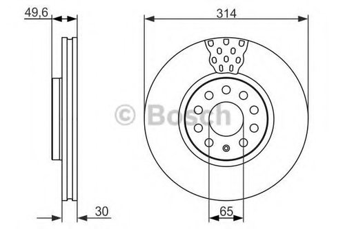 Disc frana SEAT ALHAMBRA (710, 711) (2010 - 2016) BOSCH 0 986 479 735 piesa NOUA