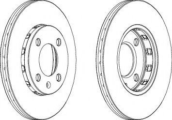 Disc frana SEAT AROSA (6H) (1997 - 2004) FERODO DDF812 piesa NOUA