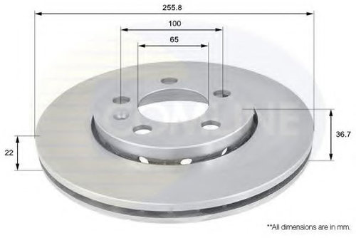 Disc frana SEAT CORDOBA (6K2) (1999 - 2002) COMLINE ADC1407V piesa NOUA