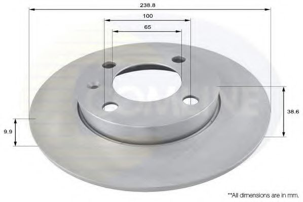 Disc frana SEAT CORDOBA Vario (6K5) (1999 - 2002) COMLINE ADC1401 piesa NOUA