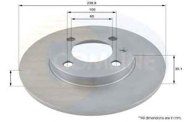 Disc frana SEAT CORDOBA Vario (6K5) (1999 - 2002) COMLINE ADC1402 piesa NOUA