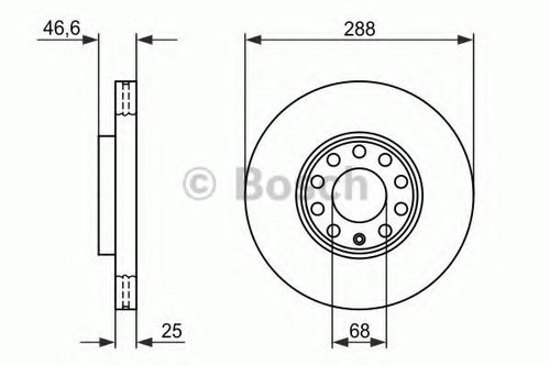 Disc frana SEAT EXEO ST (3R5) (2009 - 2016) BOSCH 0 986 478 546 piesa NOUA