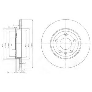 Disc frana SEAT EXEO ST (3R5) (2009 - 2016) DELPHI BG3996 piesa NOUA