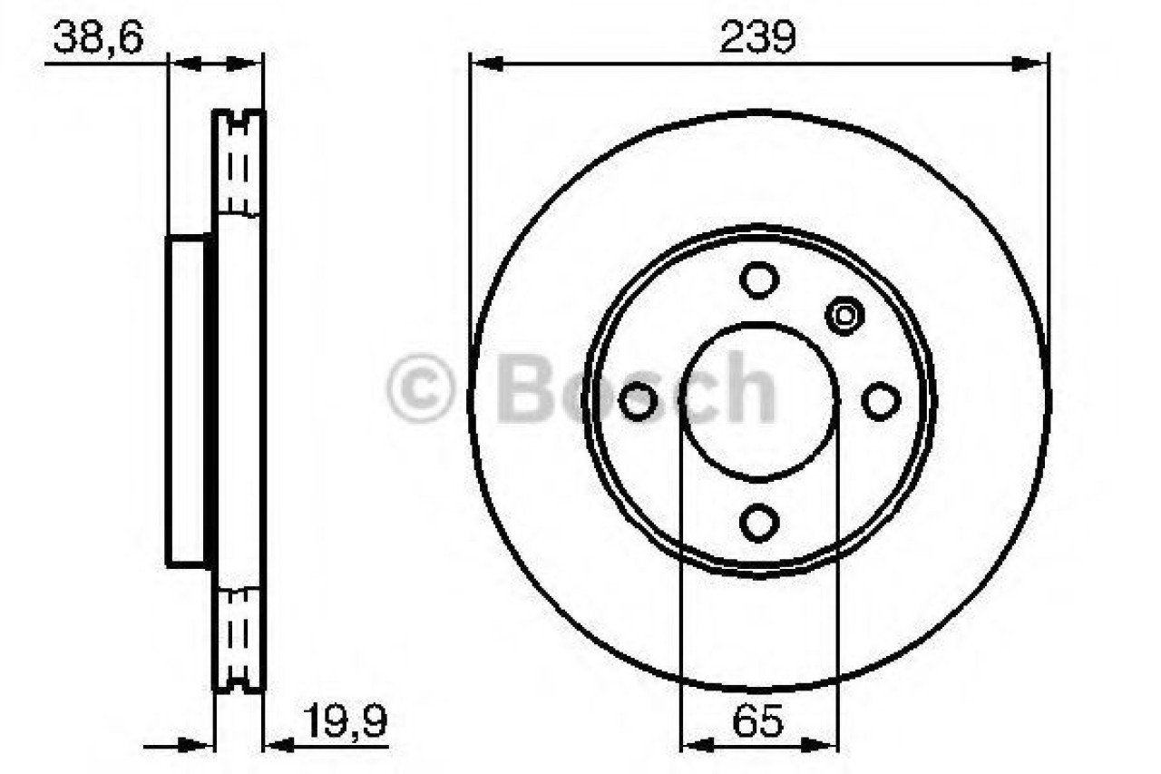 Disc frana SEAT IBIZA II (6K1) (1993 - 1999) BOSCH 0 986 478 017 piesa NOUA