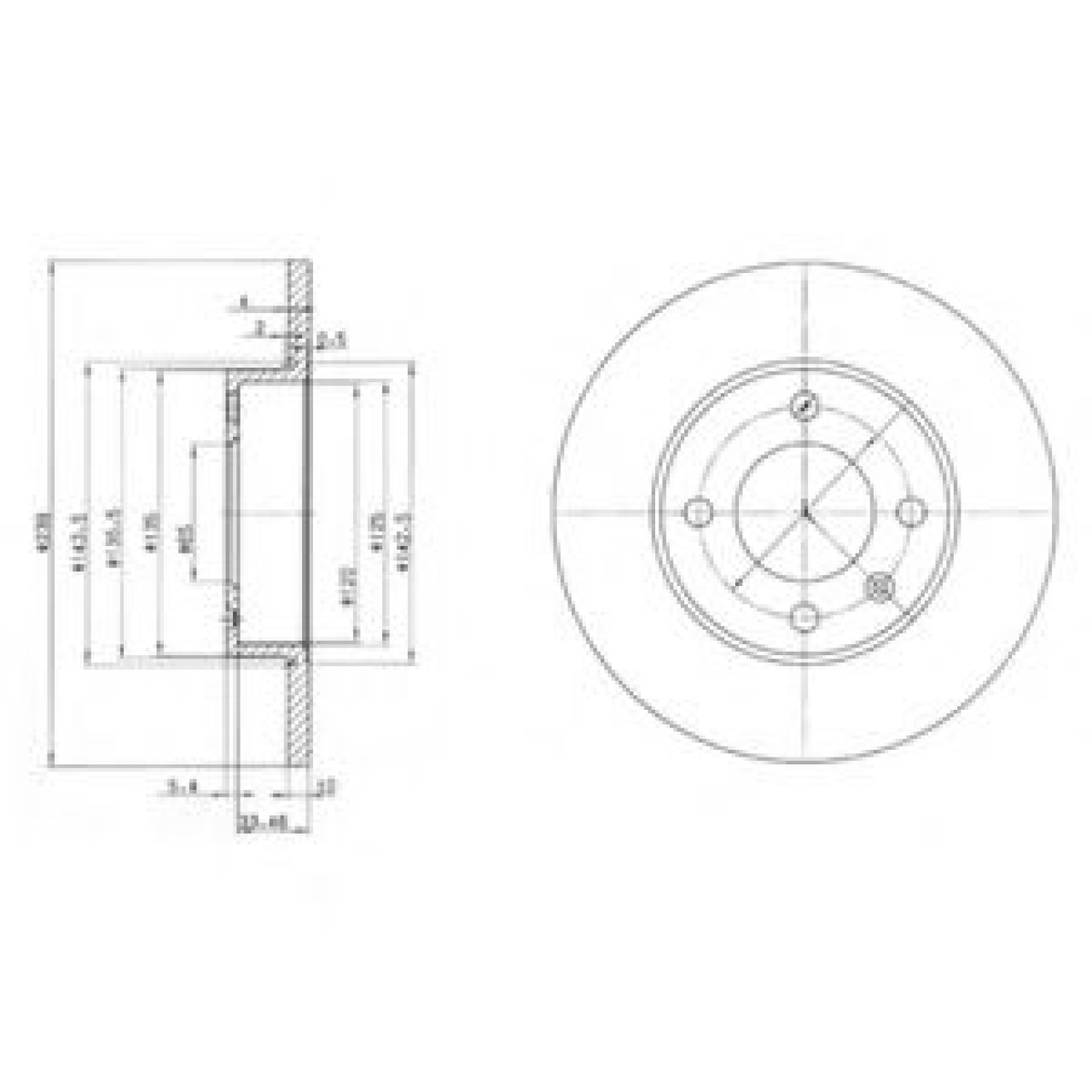 Disc frana SEAT IBIZA II (6K1) (1993 - 1999) DELPHI BG2117 piesa NOUA