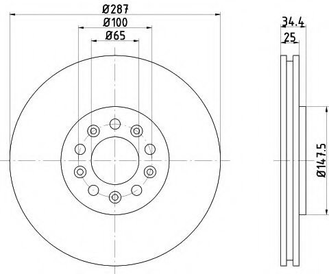 Disc frana SEAT IBIZA V SPORTCOUPE (6J1, 6P5) (2008 - 2016) TEXTAR 92106603 piesa NOUA