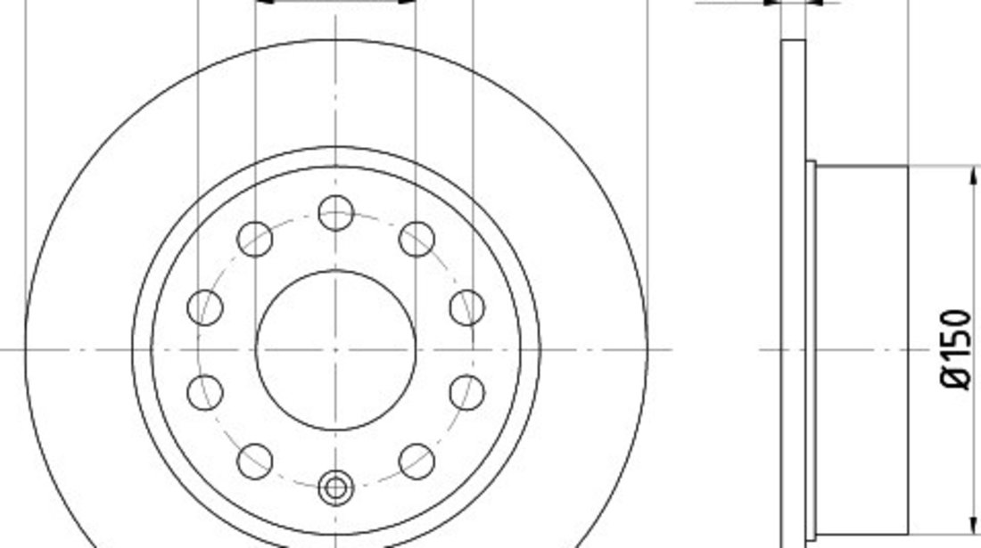 Disc frana SEAT LEON (1P1) (2005 - 2012) KRIEGER 0950004112 piesa NOUA