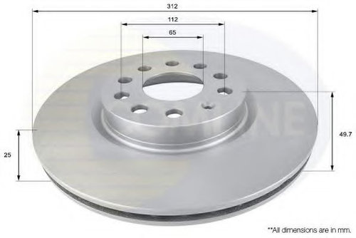 Disc frana SEAT LEON ST (5F8) (2013 - 2016) COMLINE ADC1449V piesa NOUA