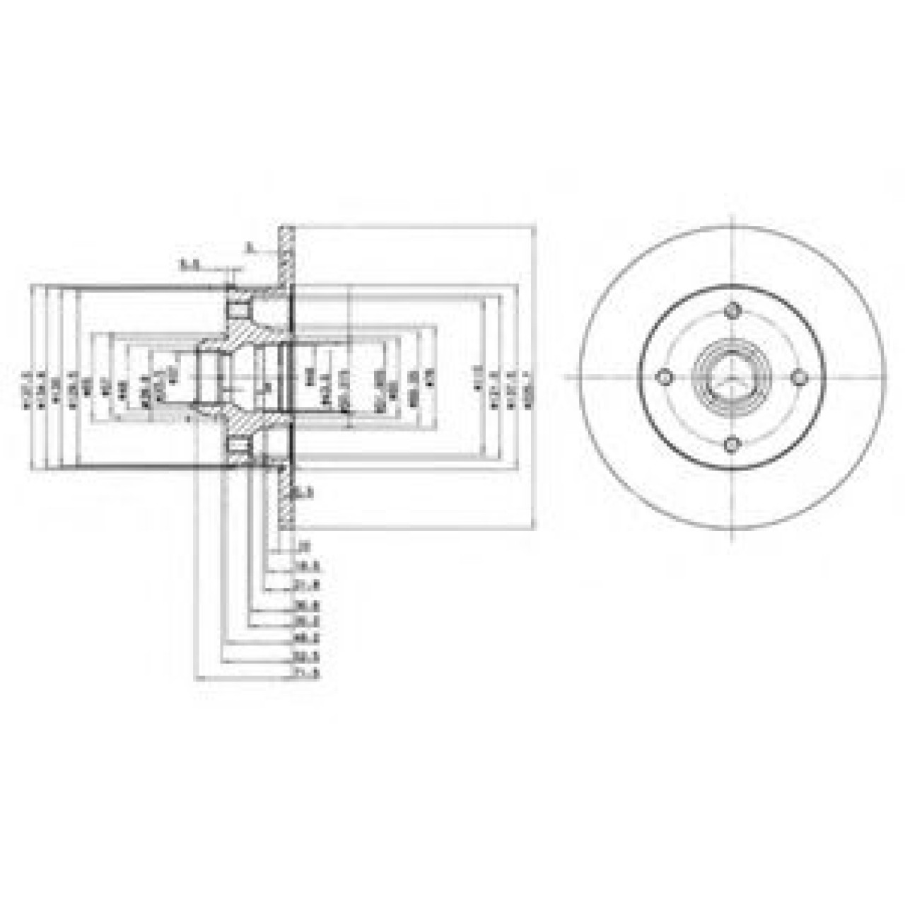 Disc frana SEAT TOLEDO I (1L) (1991 - 1999) DELPHI BG2389 piesa NOUA