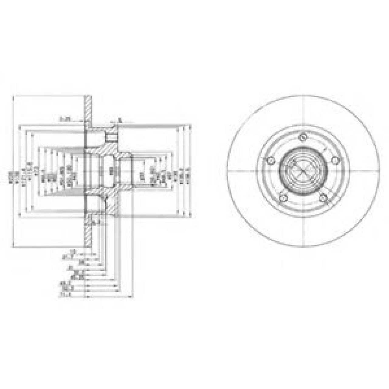 Disc frana SEAT TOLEDO I (1L) (1991 - 1999) DELPHI BG2714 piesa NOUA